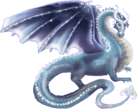 Glittery blue dragon
